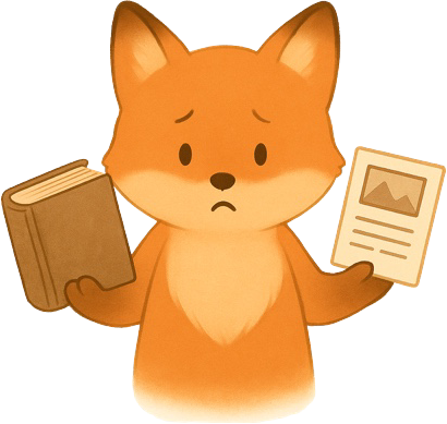 Zorrito con libro y notas
